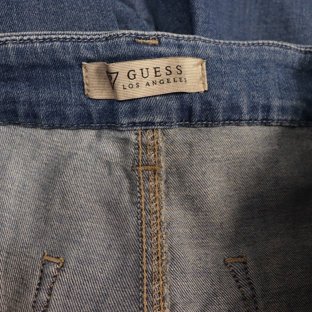GUESS Blue Wide Leg High Rise Whiskered‎ Denim Jeans 28 - Picture 4 of 9